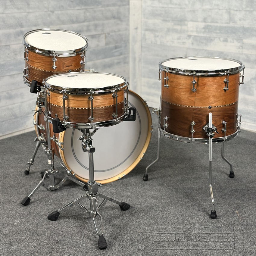 Craviotto Custom Shop Cherry/Walnut 4pc Drum Set - Drum Center Of Portsmouth