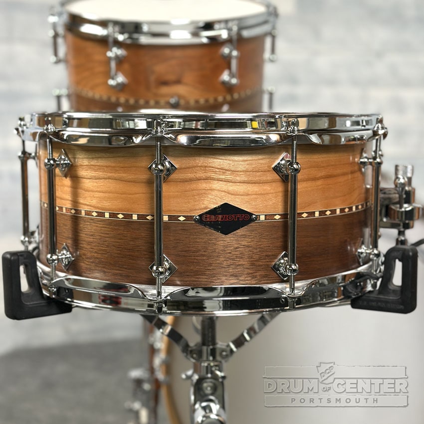 Craviotto Custom Shop Cherry/Walnut 4pc Drum Set - Drum Center Of Portsmouth