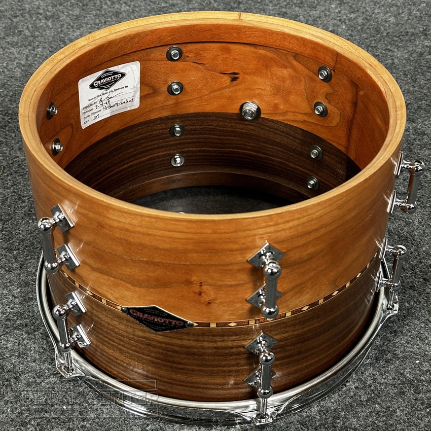 Craviotto Custom Shop Cherry/Walnut 4pc Drum Set - Drum Center Of Portsmouth