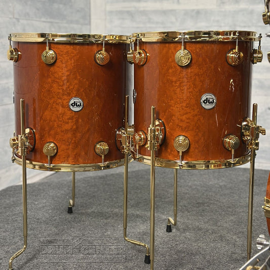 DW Collectors PurpleCore Cherry 6pc Drum Set Brown Birdseye Maple w/Gold Hw - Drum Center Of Portsmouth