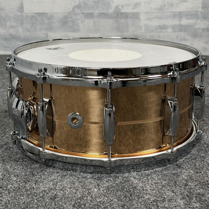 Used Gretsch USA Solid Phosphor Bronze Snare Drum 14x6.5 - Drum Center Of Portsmouth