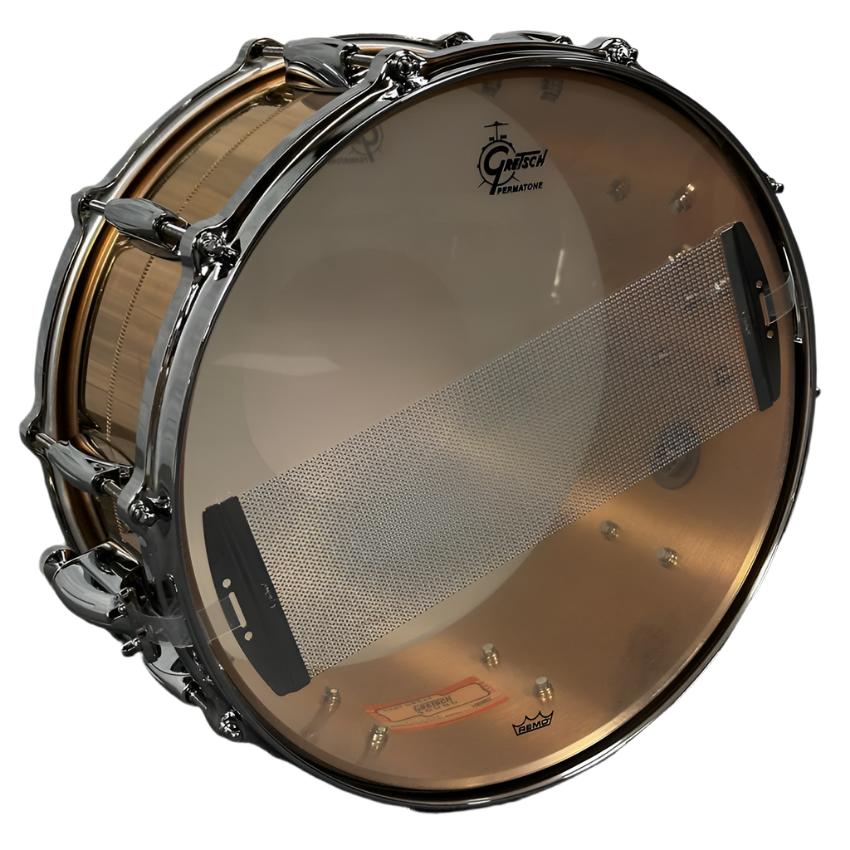 Used Gretsch USA Solid Phosphor Bronze Snare Drum 14x6.5 - Drum Center Of Portsmouth