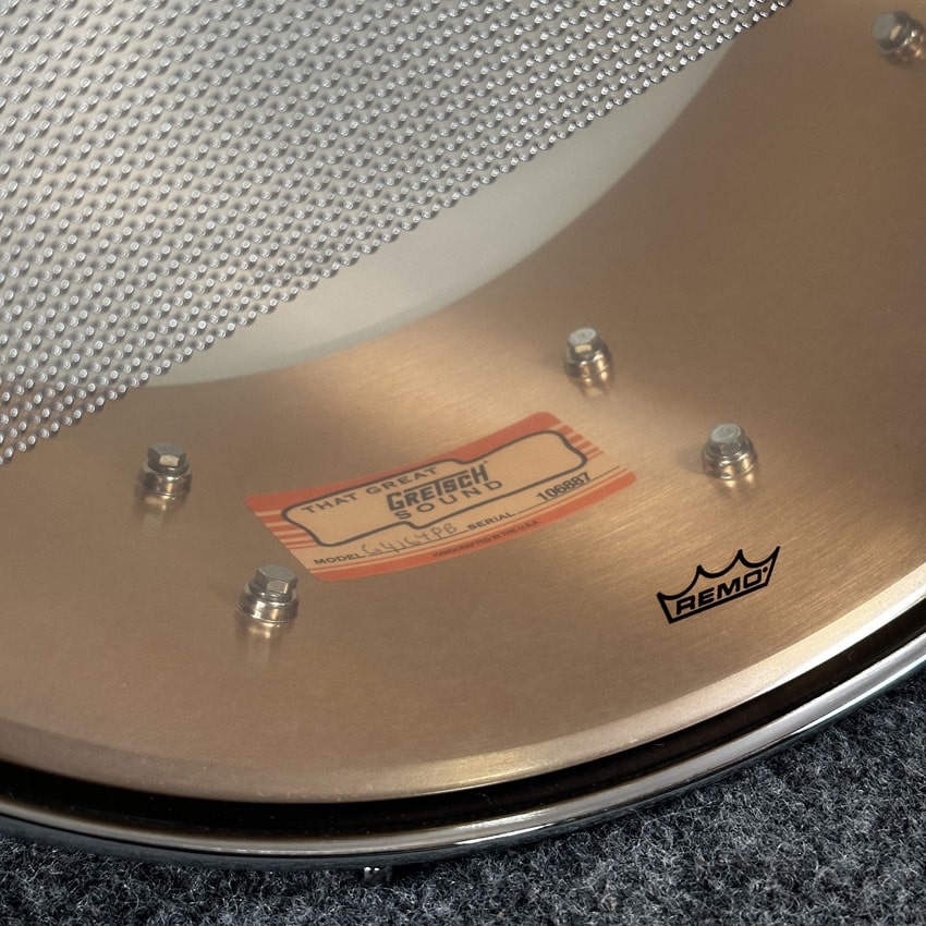 Used Gretsch USA Solid Phosphor Bronze Snare Drum 14x6.5 - Drum Center Of Portsmouth