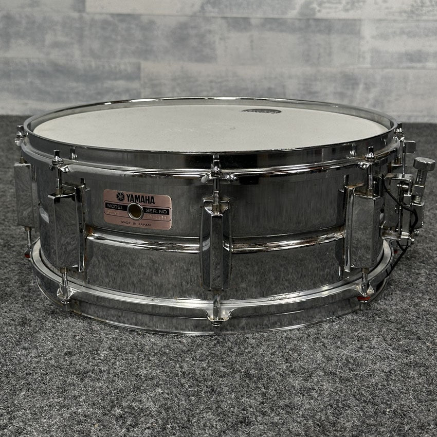 Used Yamaha SD255 Chrome Over Steel Snare Drum 14x5 - Fair - Drum Center Of Portsmouth