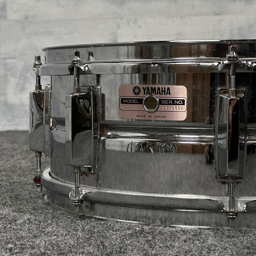 Used Yamaha SD255 Chrome Over Steel Snare Drum 14x5 - Fair - Drum Center Of Portsmouth