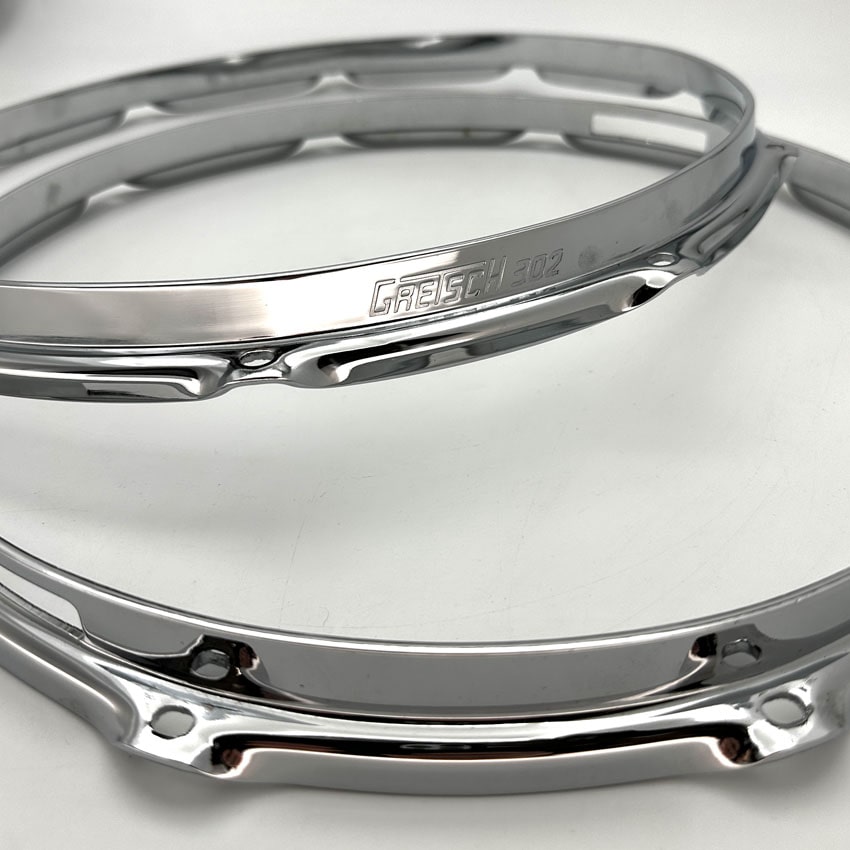 Used Gretsch 302 Snare Drum Hoops 14" 10-Lug Pair - Drum Center Of Portsmouth