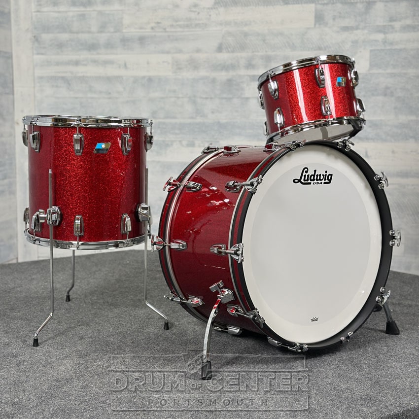 Ludwig Classic Maple Super 70s 3pc Drum Set "Big Red Machine" - Drum Center Of Portsmouth