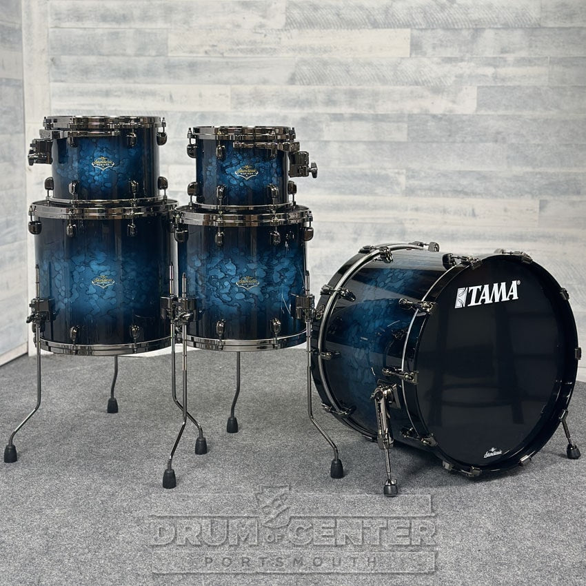 Tama Starclassic Bubinga 5pc Drum Set Blue Swell Burst - Made in Japan! - Drum Center Of Portsmouth