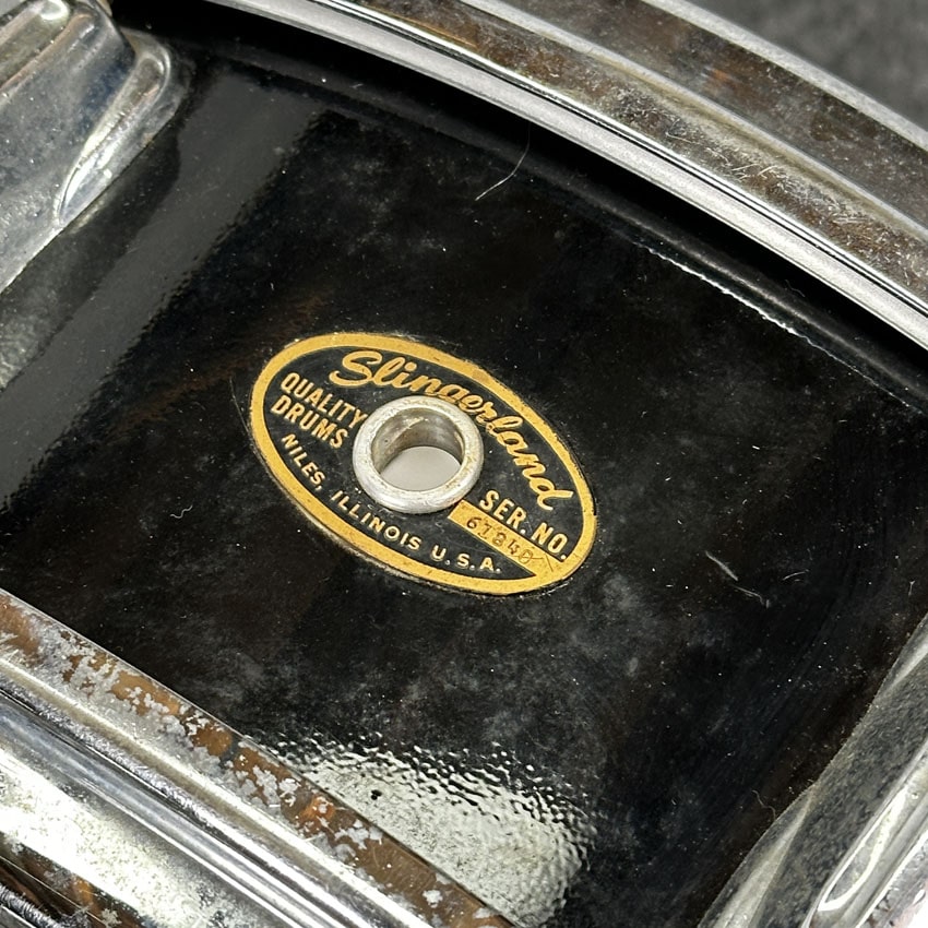 Used Vintage Slingerland Radio King Snare Drum Black 14x5 - Fair - Drum Center Of Portsmouth