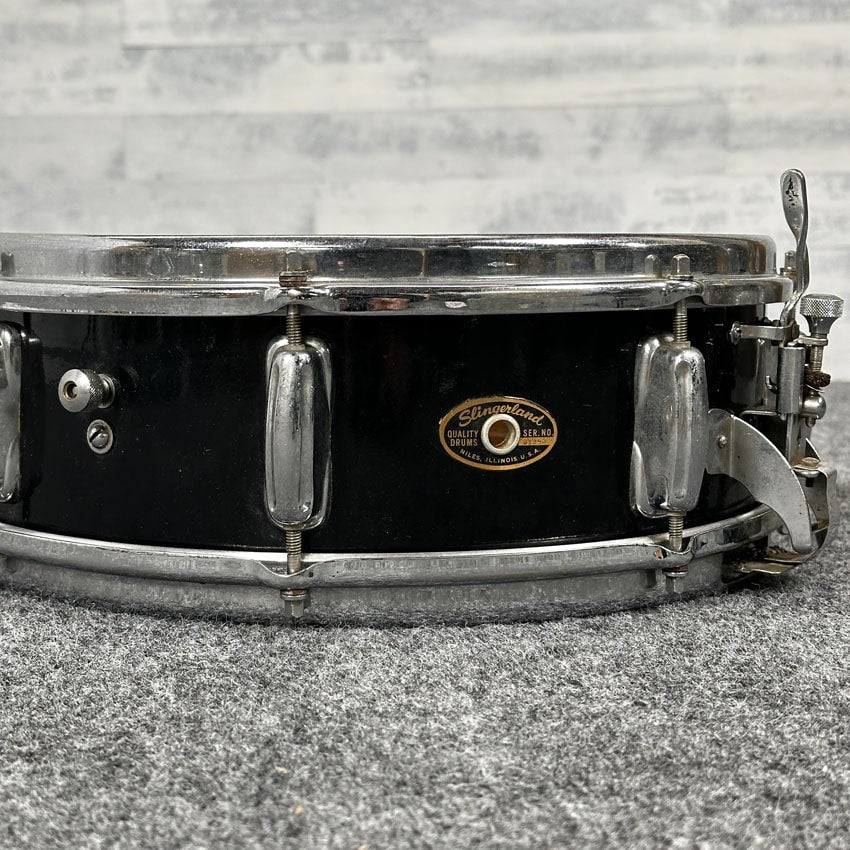 Used Vintage Slingerland Radio King Snare Drum Black 14x5 - Fair - Drum Center Of Portsmouth
