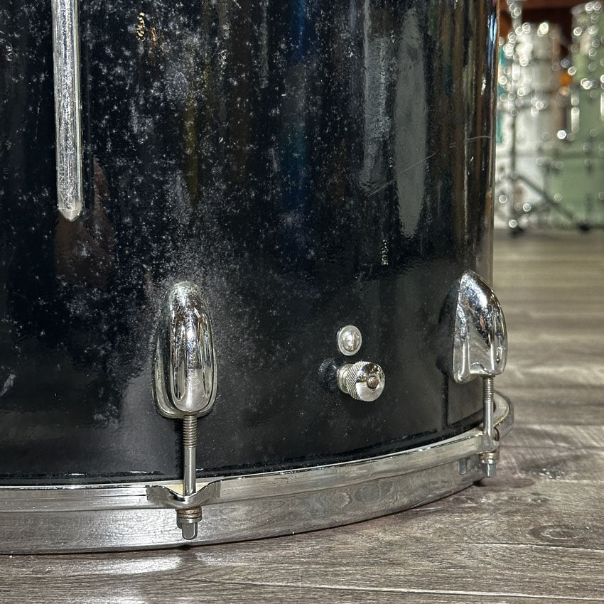 Used Vintage Slingerland 3pc Drum Set Black - Fair - Drum Center Of Portsmouth