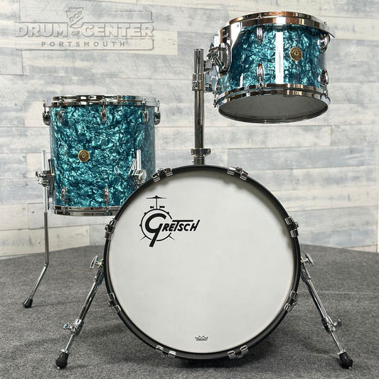 Gretsch USA Custom 3pc Drum Set 18/12/14 Turquoise Pearl - Drum Center Of Portsmouth
