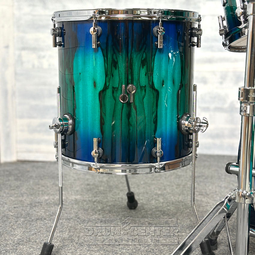 Sonor SQ2 Beech 4pc Drum Set Blue/Green Burst over African Marble Gloss - Drum Center Of Portsmouth