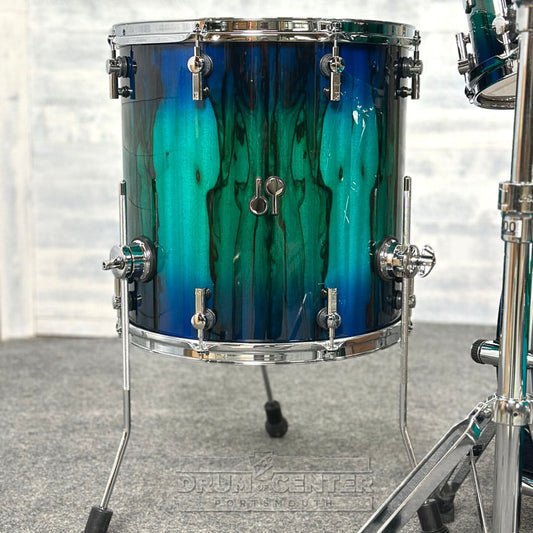 Sonor SQ2 Beech 4pc Drum Set Blue/Green Burst over African Marble Gloss - Drum Center Of Portsmouth