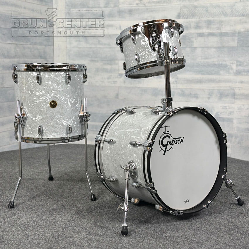 Gretsch USA Custom 3pc Drum Set 18/12/14 '60s Marine Pearl - Drum Center Of Portsmouth