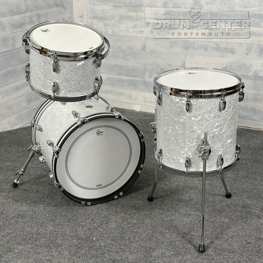 Gretsch USA Custom 3pc Drum Set 18/12/14 '60s Marine Pearl - Drum Center Of Portsmouth