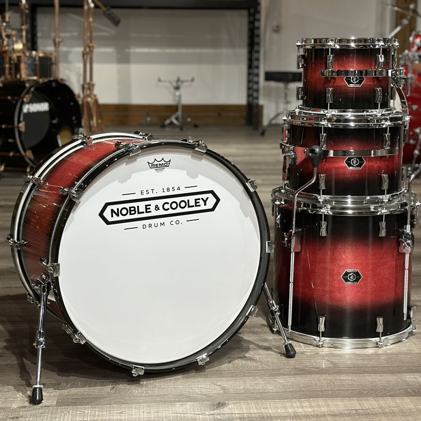 Used Noble & Cooley Horizon 4pc Drum Set Black Cherry Burst Gloss - Very Good - Drum Center Of Portsmouth