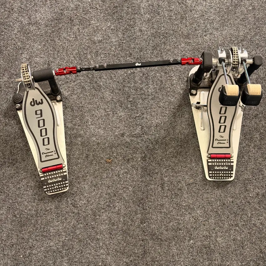 Used DW 9000 Double Bass Pedal w/Case - Good - Drum Center Of Portsmouth