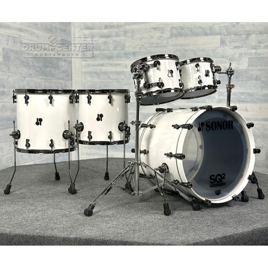 Sonor SQ2 Beech 5pc Drum Set Solid White Gloss - Drum Center Of Portsmouth