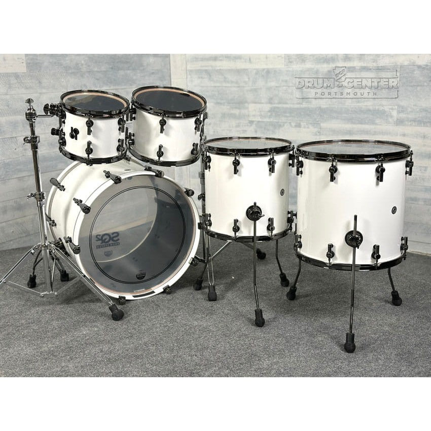 Sonor SQ2 Beech 5pc Drum Set Solid White Gloss - Drum Center Of Portsmouth