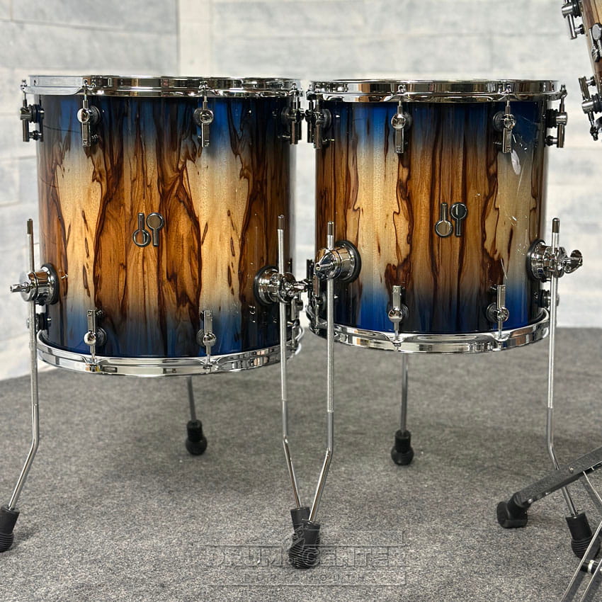 Sonor SQ2 Beech 5pc Drum Set Candy Blue Burst Over African Marble 1058327-2 - Drum Center Of Portsmouth