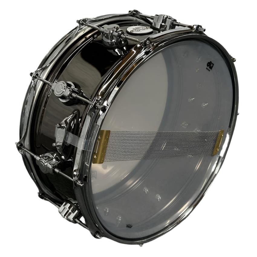 Used DW Design Black Nickel Over Brass Snare Drum 14x6.5 - Very Good - Drum Center Of Portsmouth