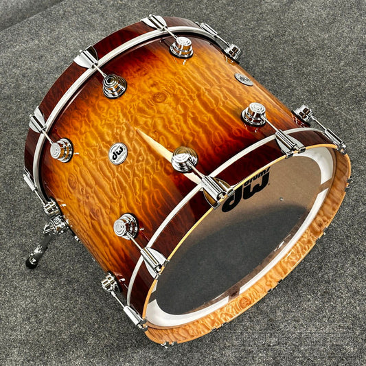 DW Collectors VLT 333 Maple 4pc Drum Set Almond Burst over Super Quilted Maple - Drum Center Of Portsmouth