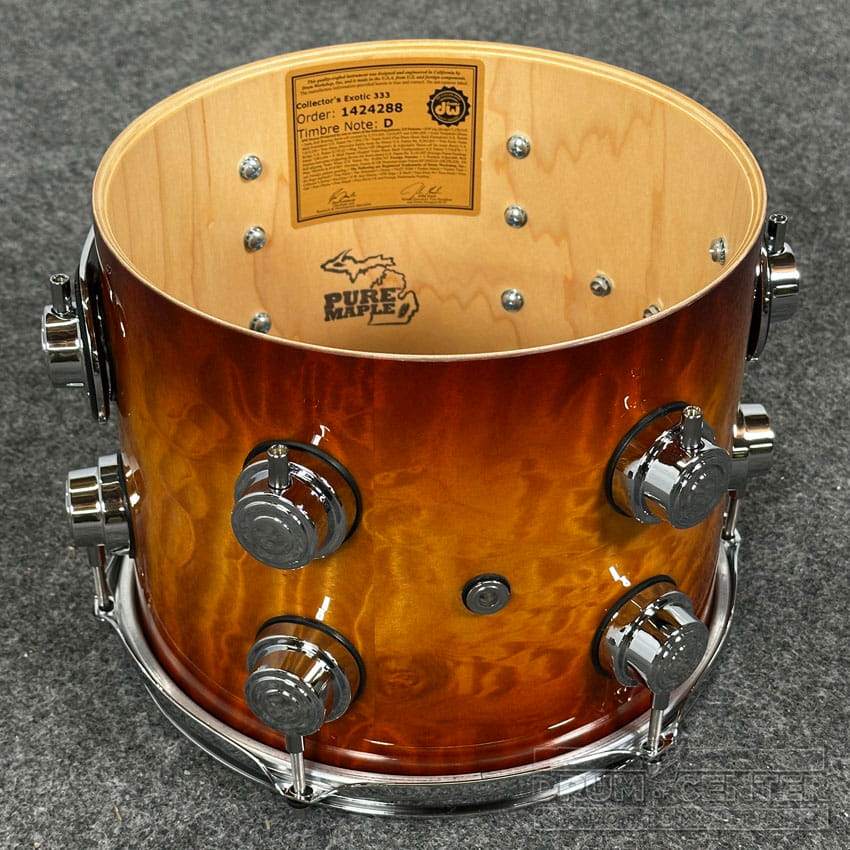 DW Collectors VLT 333 Maple 4pc Drum Set Almond Burst over Super Quilted Maple - Drum Center Of Portsmouth