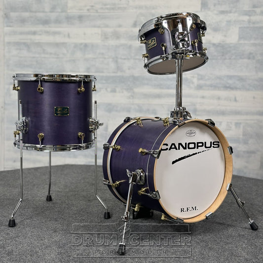 Canopus RFM 3pc Club Drum Set Purple Oil w/Brass Lugs - Drum Center Of Portsmouth