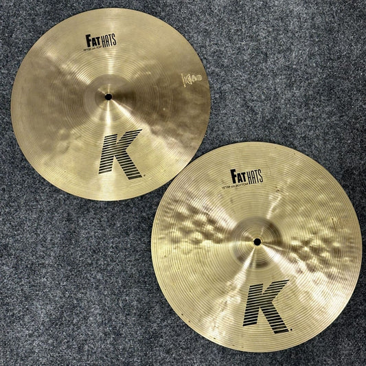 Used Zildjian K Fat Hat Cymbals 15" 1166/1494 grams - Drum Center Of Portsmouth