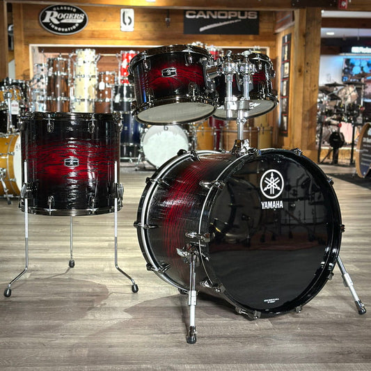 Yamaha Live Custom Hybrid Oak 4pc Drum Set Uzu Magma Sunburst - Drum Center Of Portsmouth