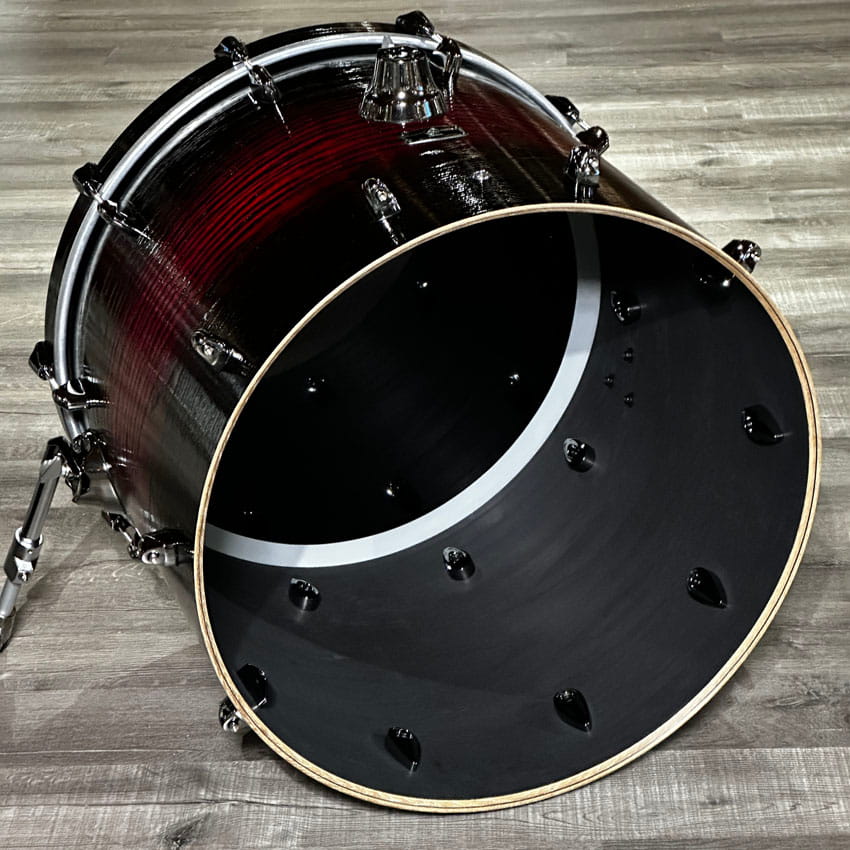 Yamaha Live Custom Hybrid Oak 4pc Drum Set Uzu Magma Sunburst - Drum Center Of Portsmouth