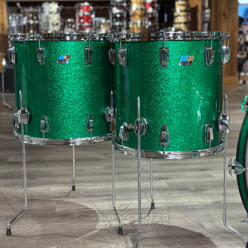 Ludwig Classic Maple 4pc Bonham Drum Set Green Sparkle - Drum Center Of Portsmouth