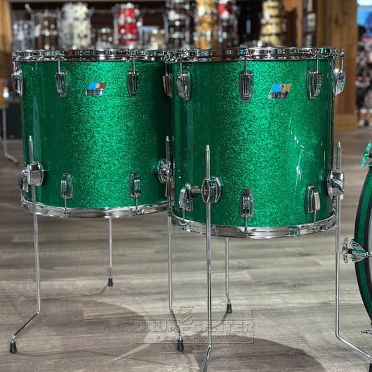 Ludwig Classic Maple 4pc Bonham Drum Set Green Sparkle - Drum Center Of Portsmouth