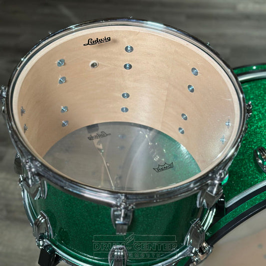 Ludwig Classic Maple 4pc Bonham Drum Set Green Sparkle - Drum Center Of Portsmouth