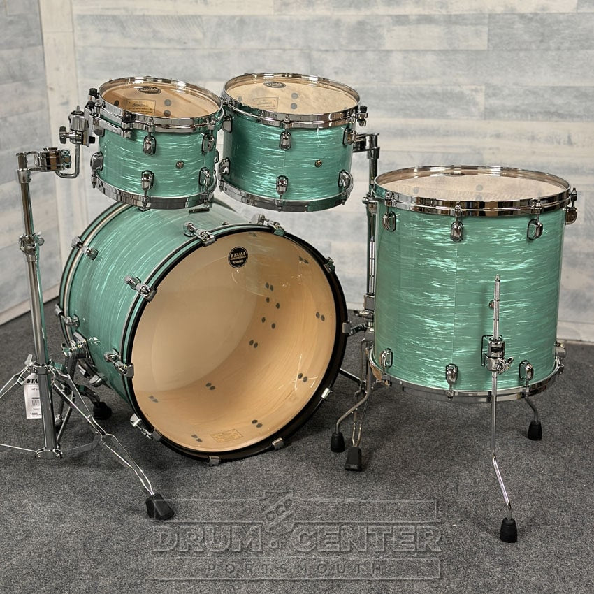 Tama Starclassic Maple 4pc Drum Set Surf Green Silk - Drum Center Of Portsmouth