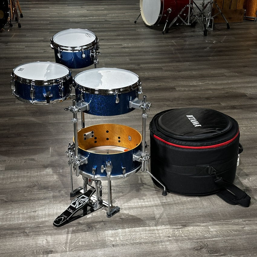 Used Tama Cocktail-JAM 4pc Shell Pack Indigo Sparkle - Very Good - Drum Center Of Portsmouth