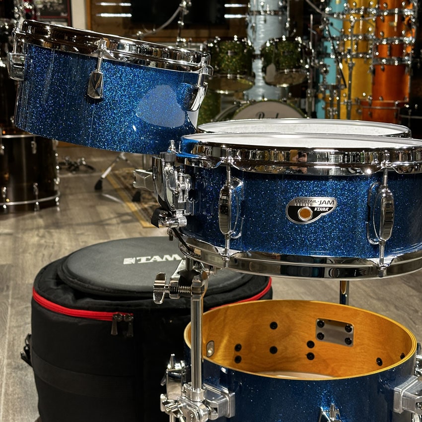 Used Tama Cocktail-JAM 4pc Shell Pack Indigo Sparkle - Very Good - Drum Center Of Portsmouth