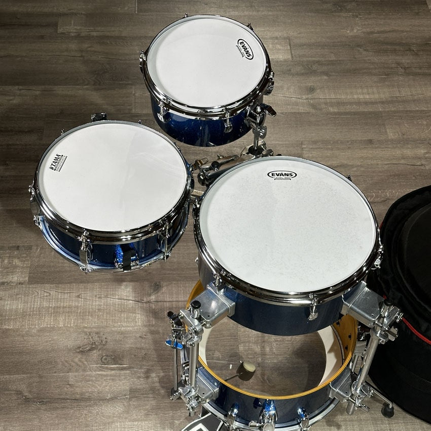 Used Tama Cocktail-JAM 4pc Shell Pack Indigo Sparkle - Very Good - Drum Center Of Portsmouth
