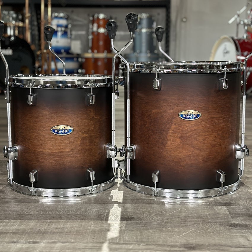 Used Pearl Decade Maple 8pc Drum Set Satin Brown Burst - Very Good - Drum Center Of Portsmouth