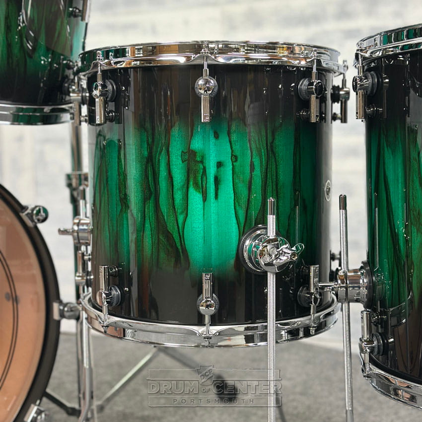 Sonor SQ2 Beech 5pc Drum Set Green Burst over African Marble Gloss - Drum Center Of Portsmouth
