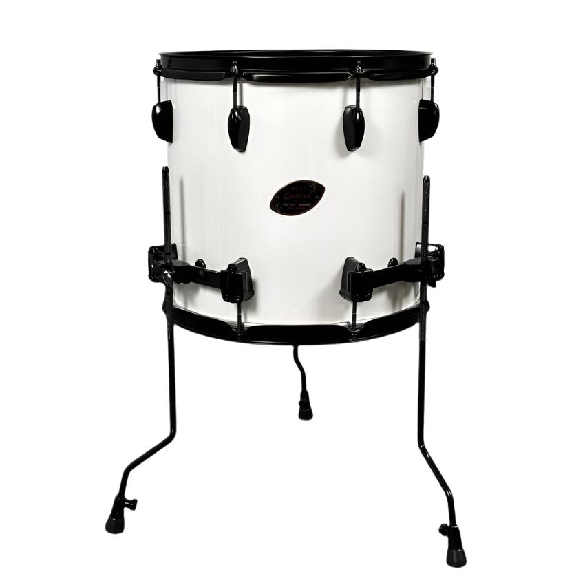 Used Sakae Evolved Maple Floor Tom 14x13 Pearl White w/Black Hardware - Drum Center Of Portsmouth