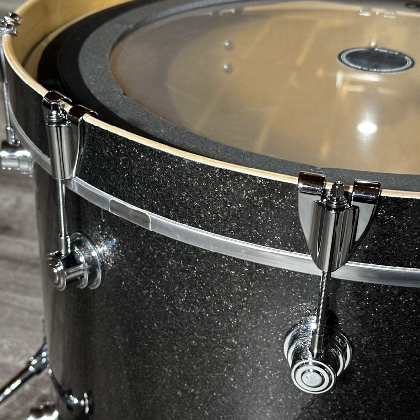 Used DW Performance 6pc Drum Set Pewter Sparkle - Very Good - Drum Center Of Portsmouth