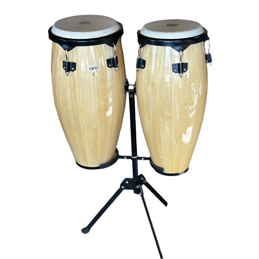 Used CP Conga Set w/Double Stand Natural - Fair - Drum Center Of Portsmouth