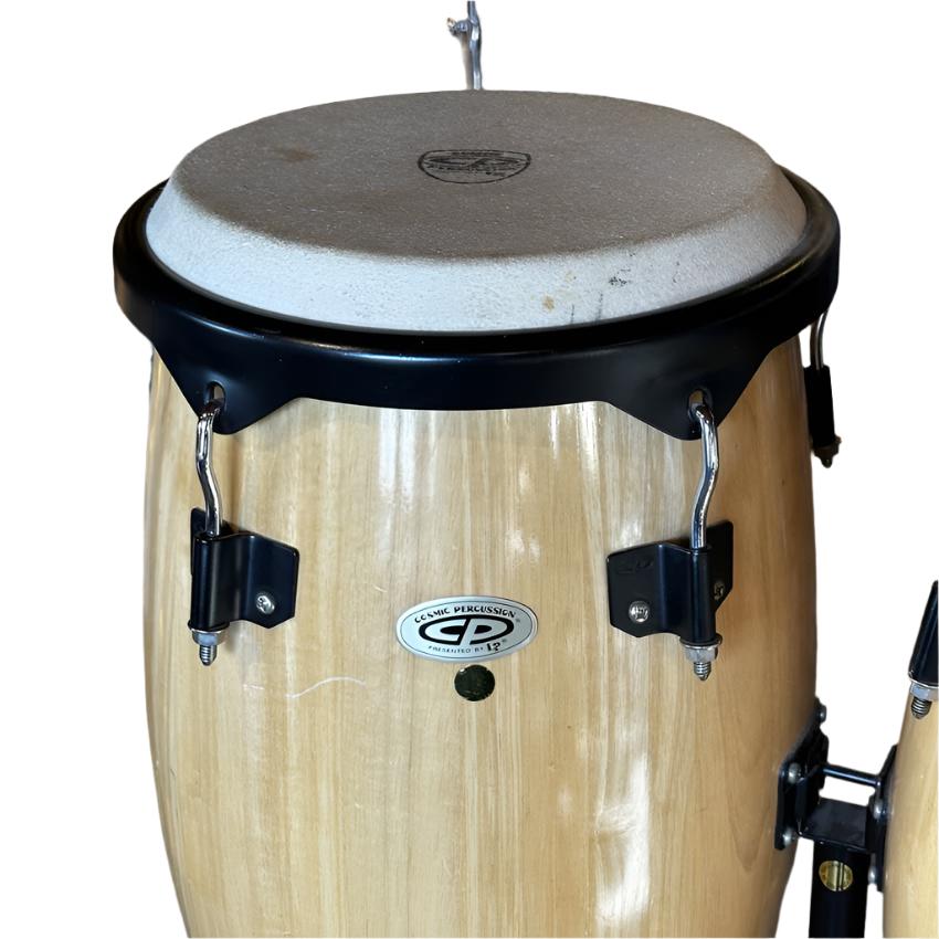 Used CP Conga Set w/Double Stand Natural - Fair - Drum Center Of Portsmouth