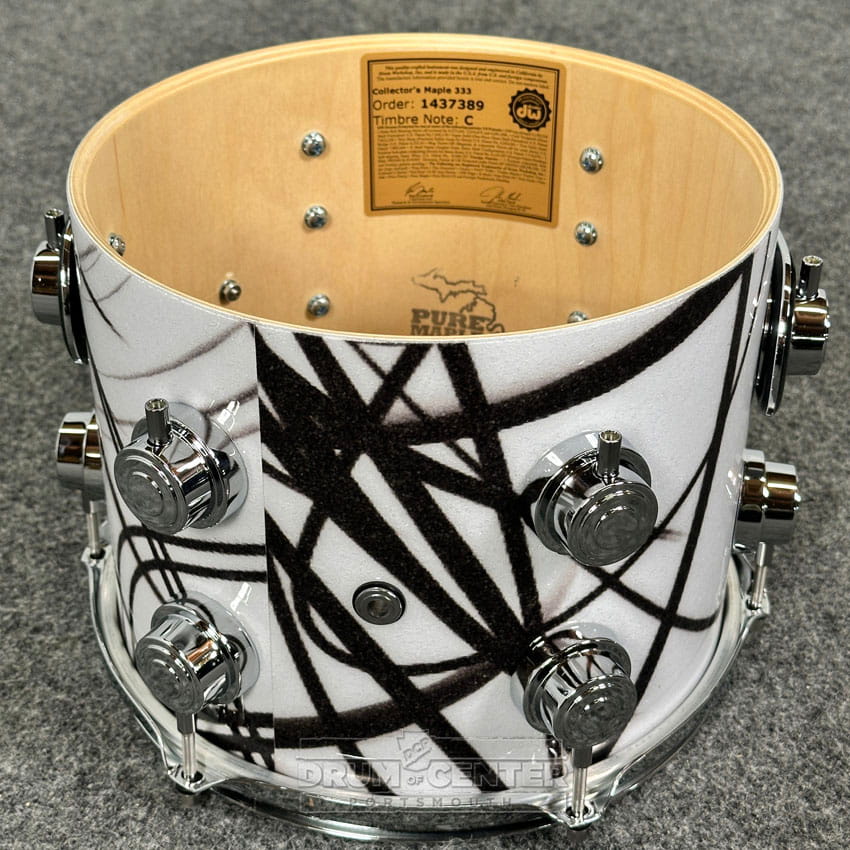 DW Collectors VLT 333 Maple 4pc Drum Set White Glass Contrails - Drum Center Of Portsmouth