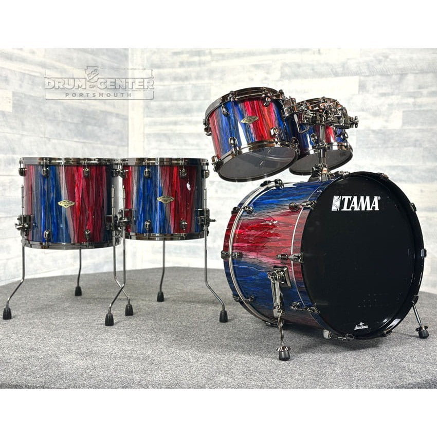 EMBARGOED - ENABLE APR 30 @ 9PM - Tama Starclassic Limited Edition Walnut/Birch 5pc Drum Set Crimson Sapphire Cascade - Drum Center Of Portsmouth