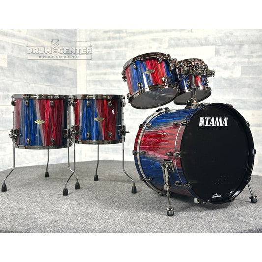 EMBARGOED - ENABLE APR 30 @ 9PM - Tama Starclassic Limited Edition Walnut/Birch 5pc Drum Set Crimson Sapphire Cascade - Drum Center Of Portsmouth