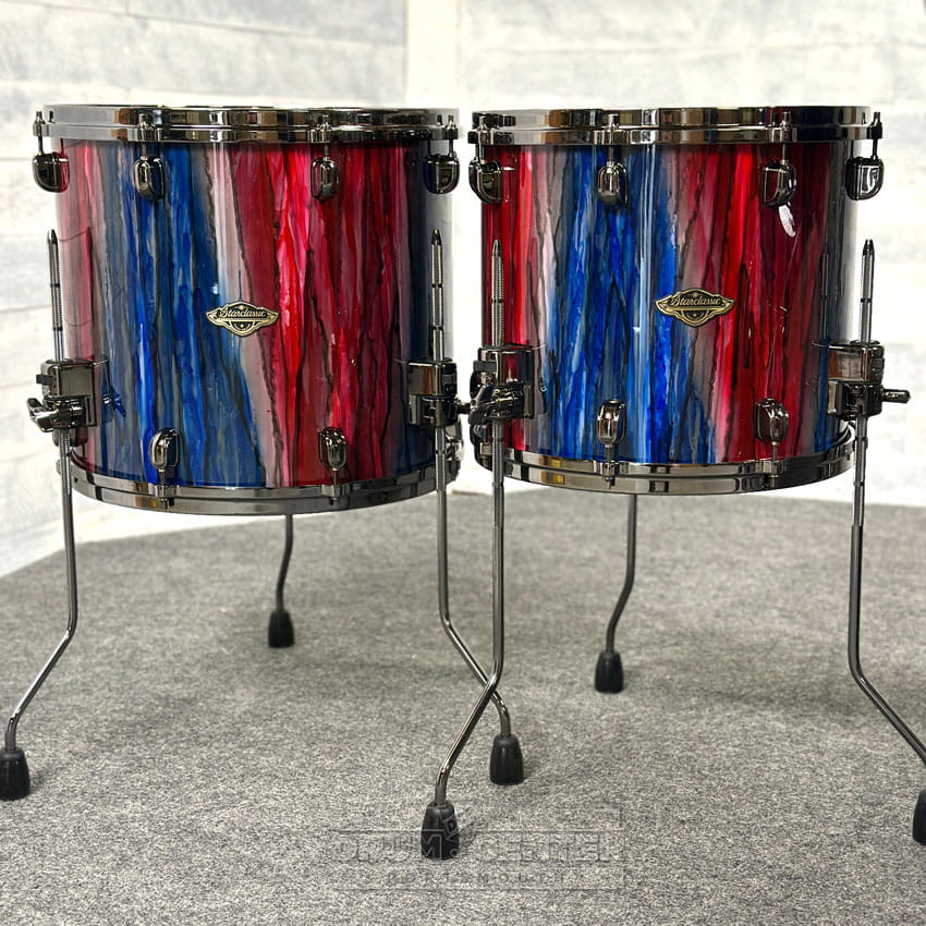 EMBARGOED - ENABLE APR 30 @ 9PM - Tama Starclassic Limited Edition Walnut/Birch 5pc Drum Set Crimson Sapphire Cascade - Drum Center Of Portsmouth