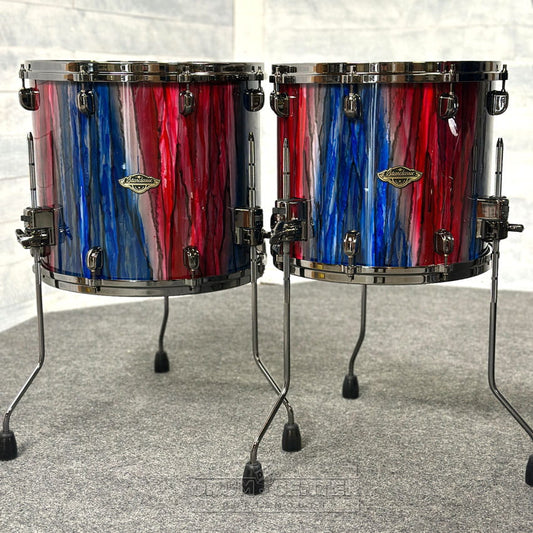 EMBARGOED - ENABLE APR 30 @ 9PM - Tama Starclassic Limited Edition Walnut/Birch 5pc Drum Set Crimson Sapphire Cascade - Drum Center Of Portsmouth